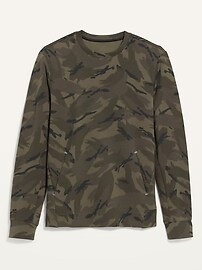 Dynamic Fleece Camo Hidden-Pocket Sweatshirt for Men