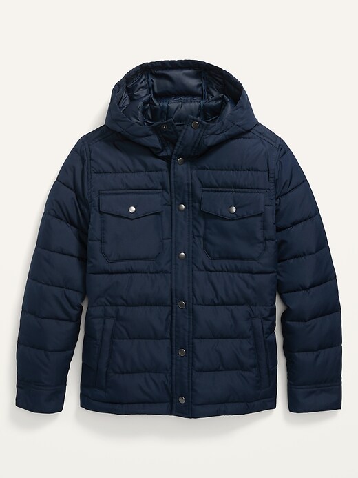 View large product image 1 of 2. Water-Resistant Utility Puffer Jacket For Boys