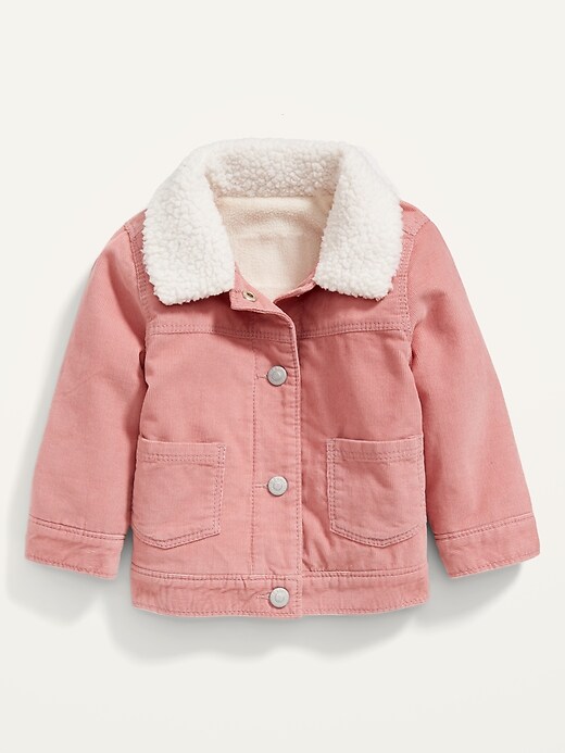 View large product image 1 of 2. Corduroy Sherpa-Trim Trucker Jacket for Baby