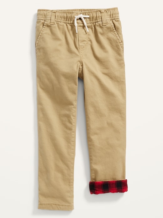 View large product image 1 of 2. Relaxed Functional Drawstring Flannel-Lined Pants for Toddler Boys