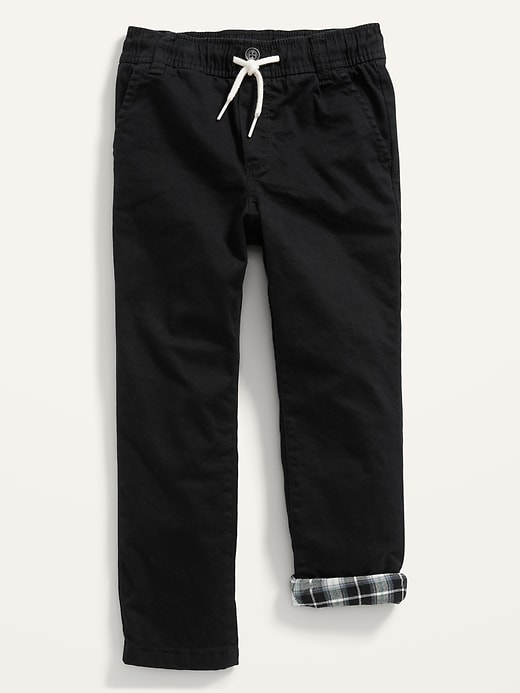 View large product image 1 of 1. Relaxed Functional Drawstring Flannel-Lined Pants for Toddler Boys