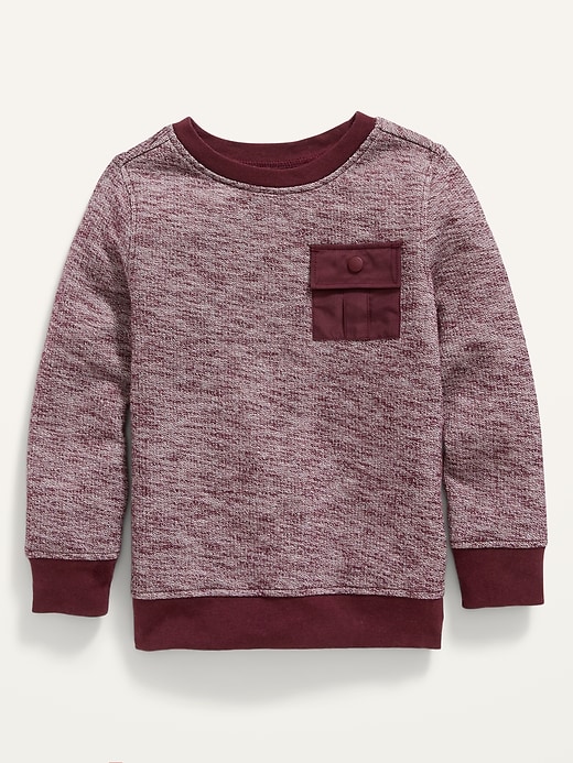View large product image 1 of 1. Cozy Utility Pocket Sweater for Toddler Boys