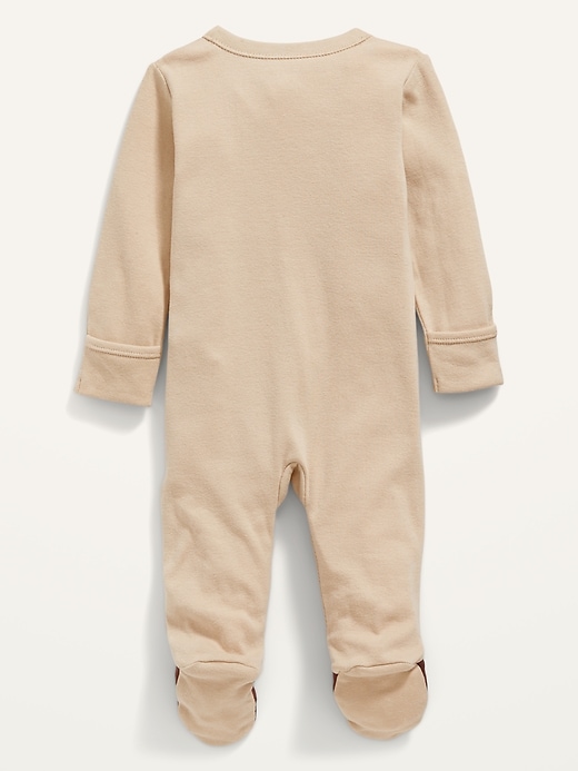 Unisex Sleep & Play Thanksgiving-Graphic Footed One-Piece for Baby