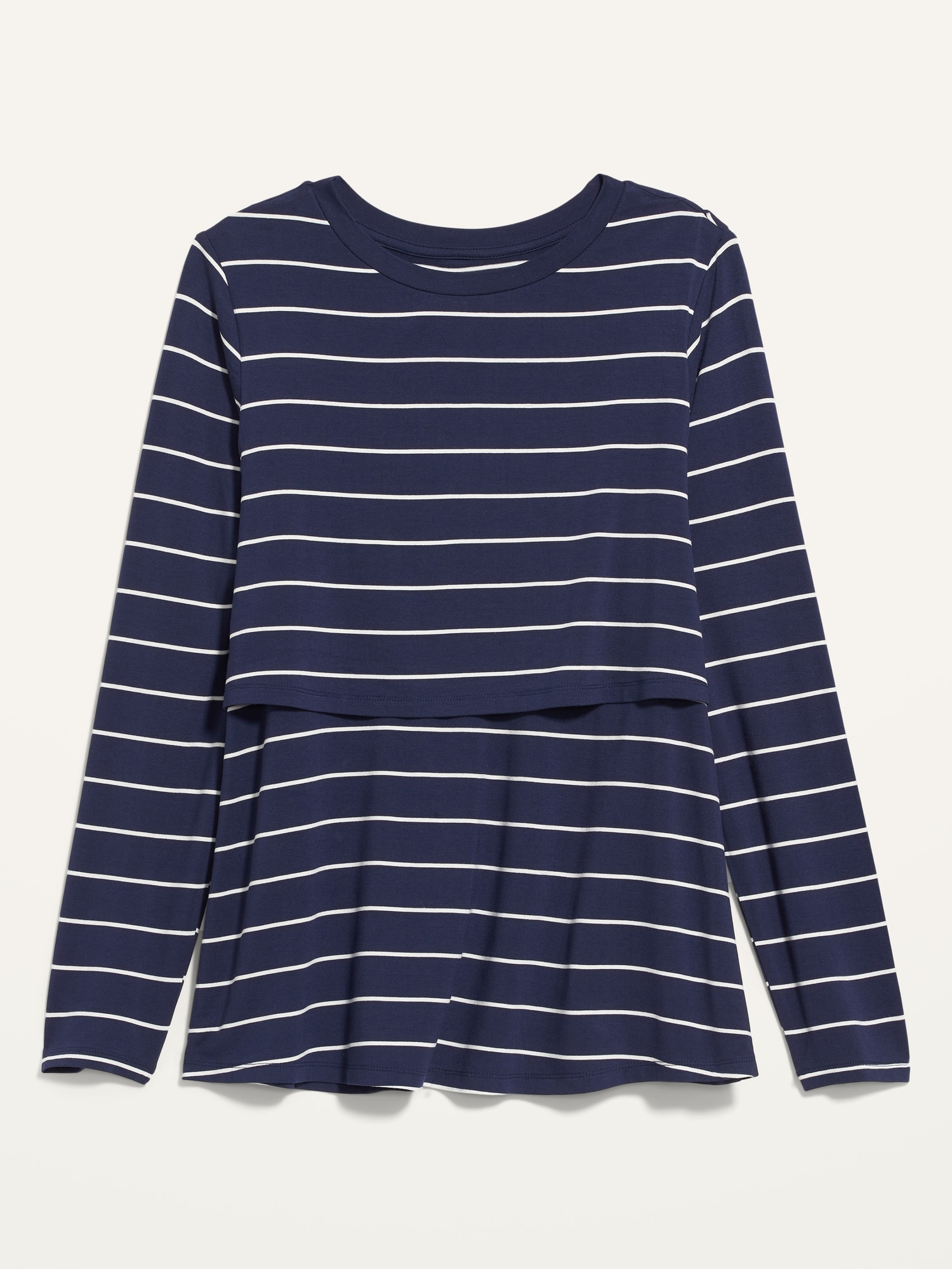 Maternity DoubleLayer LongSleeve Nursing Top Old Navy