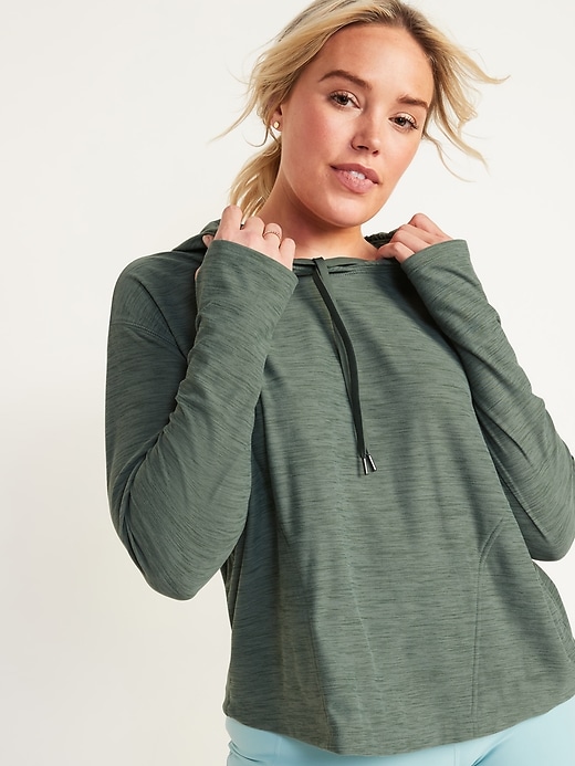 Image number 1 showing, Breathe ON Slub-Knit Pullover Hoodie for Women