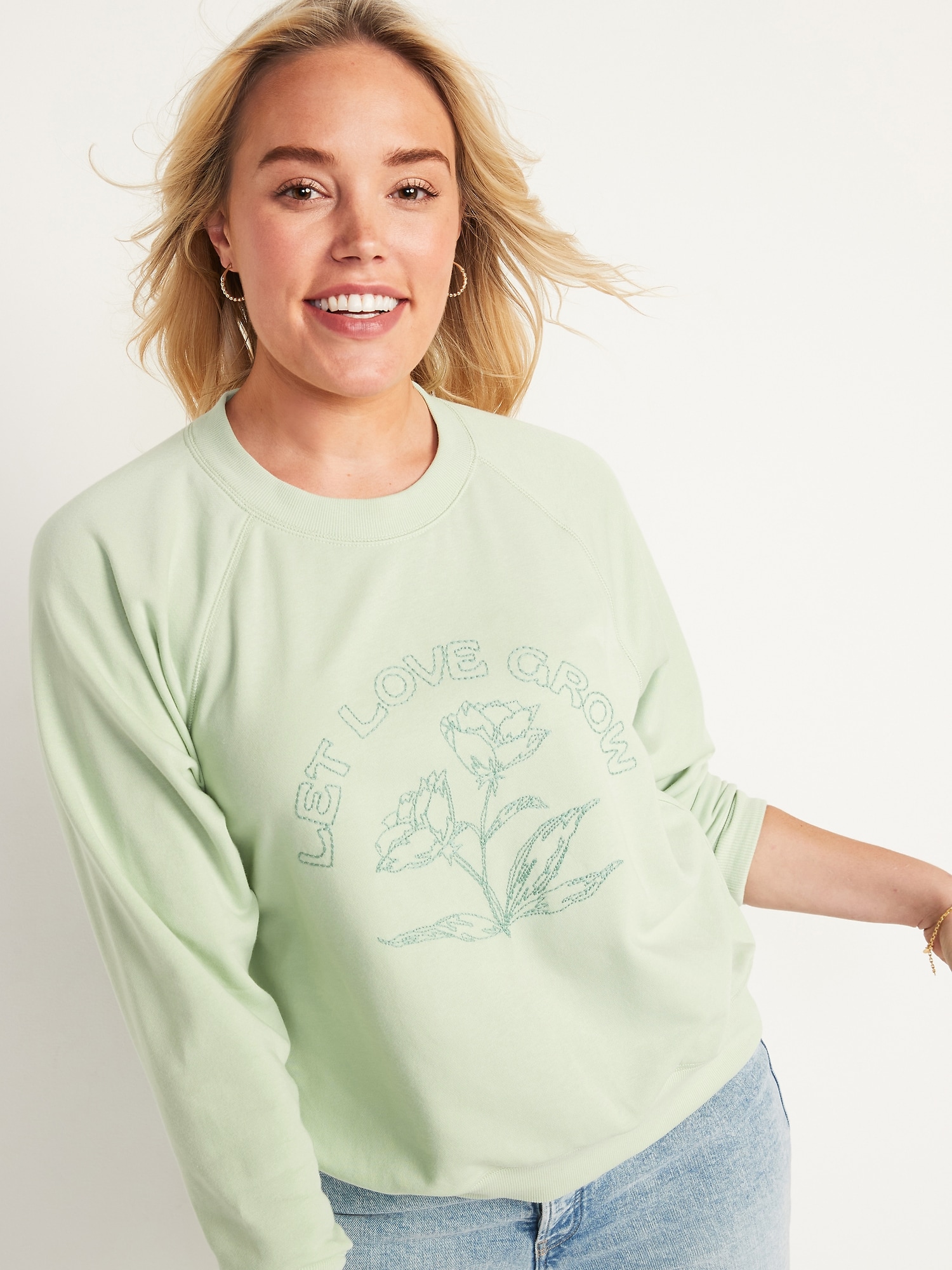 Vintage Crew-Neck Sweatshirt for Women