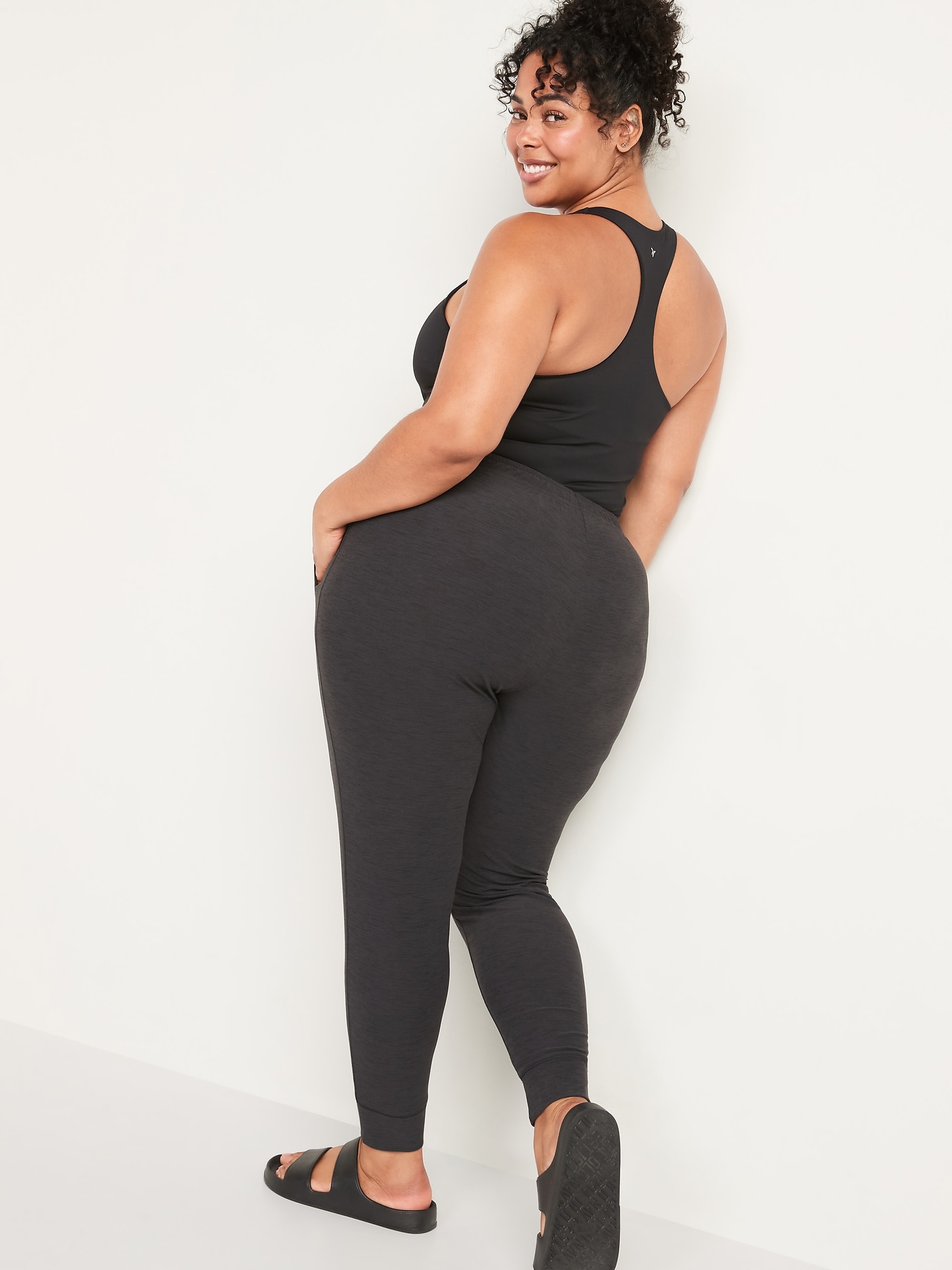 plus size black jogger pants