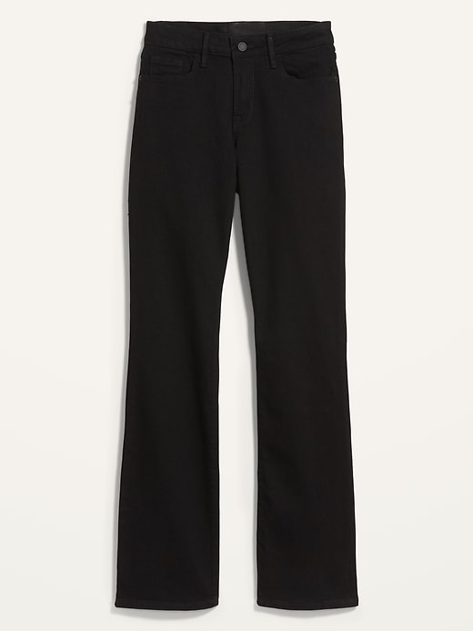 Image number 4 showing, Mid-Rise Kicker Boot-Cut Black Jeans for Women