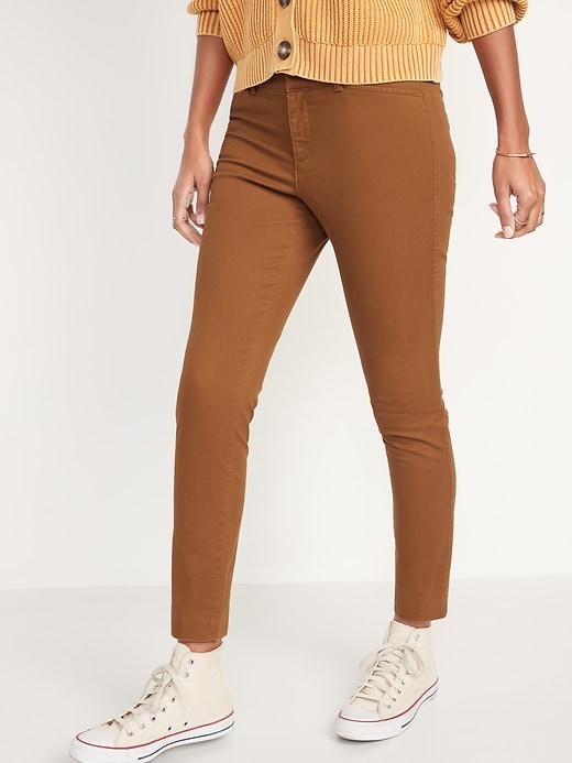 Mid-Rise Pixie Chino Ankle Pants for Women