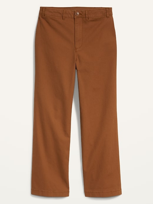 Image number 4 showing, Extra High-Waisted Canvas Wide-Leg Cropped Pants