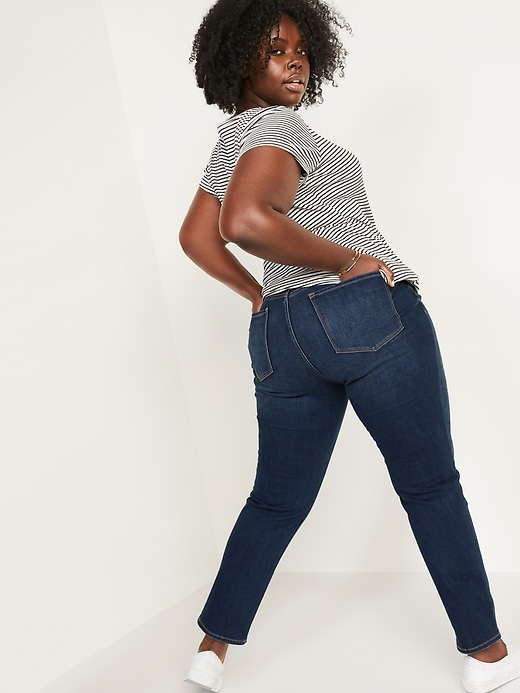 Image number 8 showing, High-Waisted Power Slim Straight Jeans