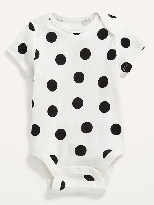 View large product image 1 of 1. Unisex Printed Short-Sleeve Bodysuit for Baby