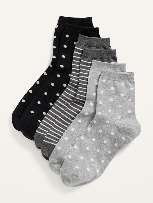 Old Navy Novelty Quarter Crew Socks 3-Pack For Women. 1