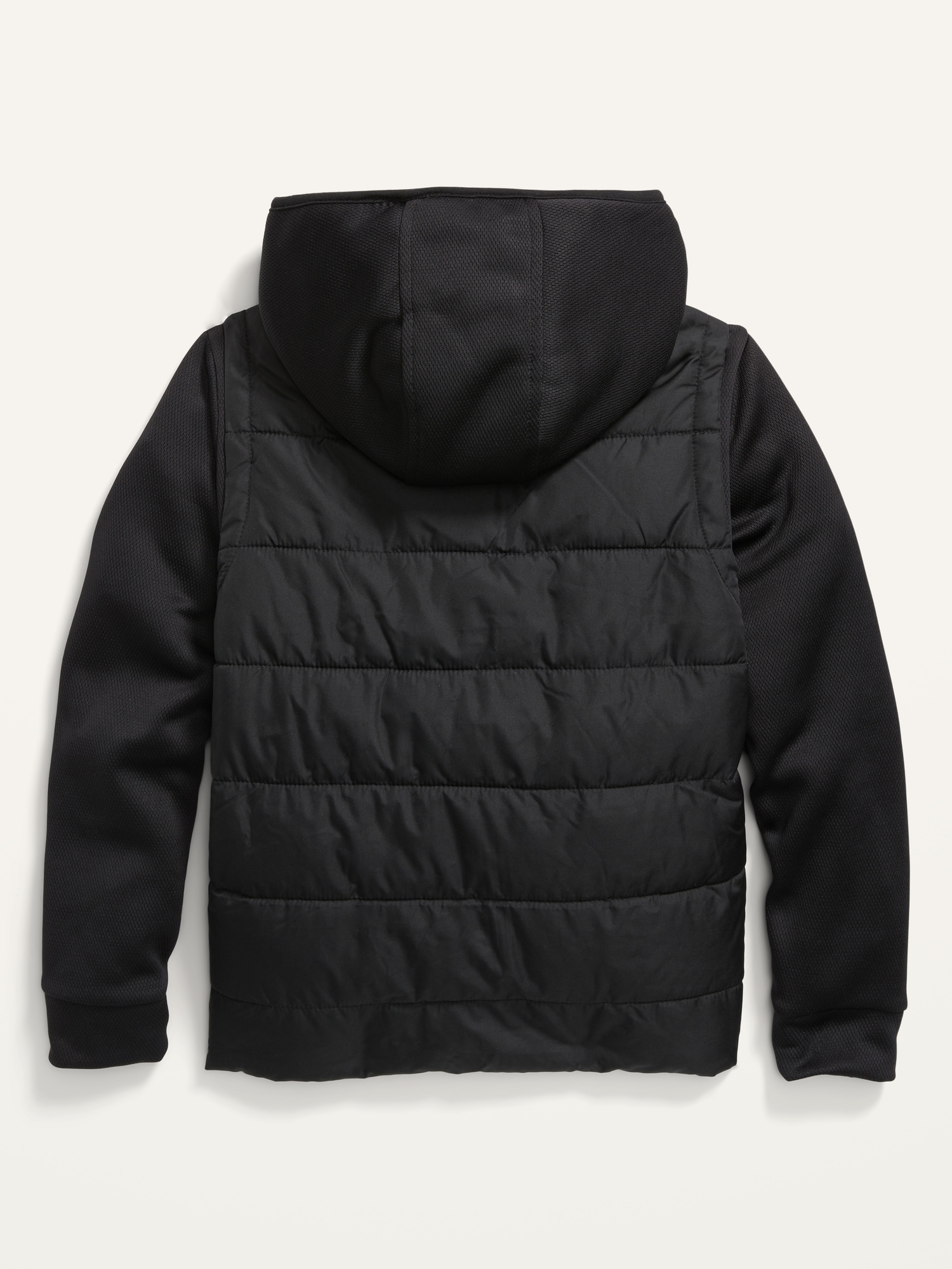 Hooded Hybrid Zip-Front Jacket For Boys | Old Navy