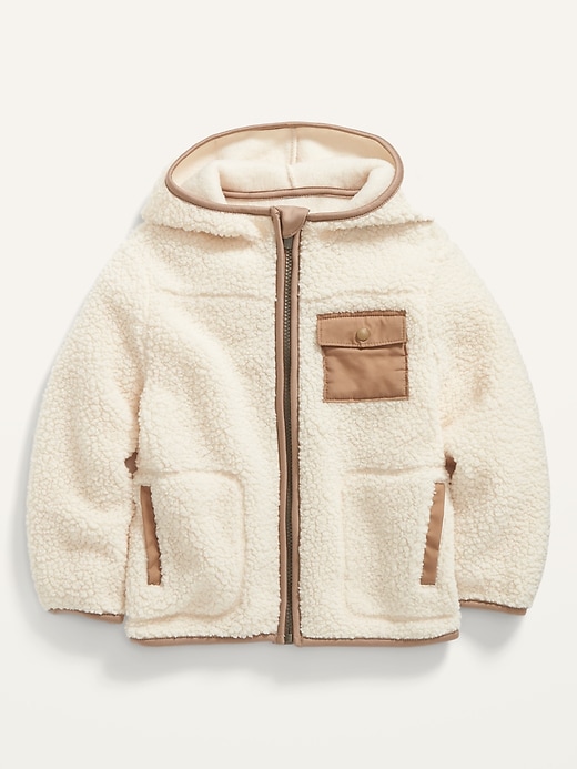 View large product image 1 of 2. Unisex Hooded Sherpa Jacket for Toddler