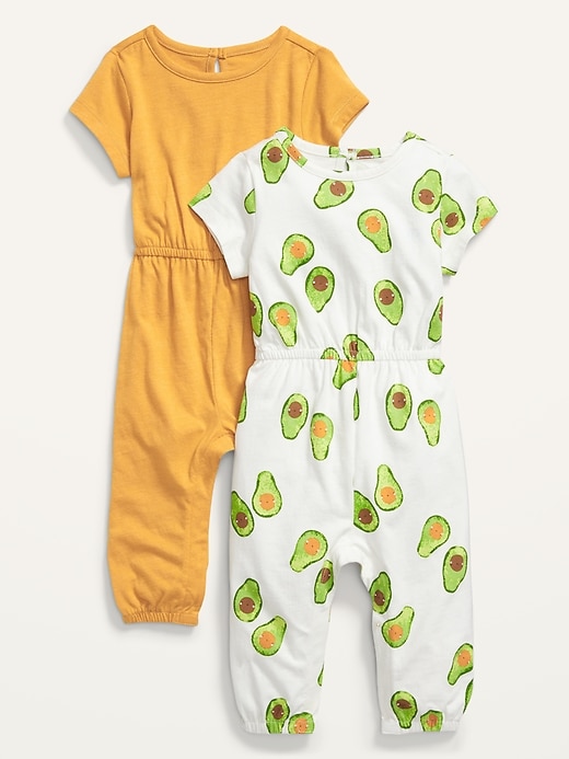 View large product image 1 of 1. 2-Pack Short-Sleeve Jersey One-Piece for Baby