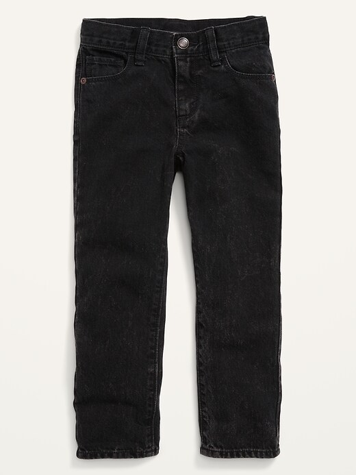 View large product image 1 of 2. Unisex Loose Non-Stretch Black-Wash Jeans for Toddler