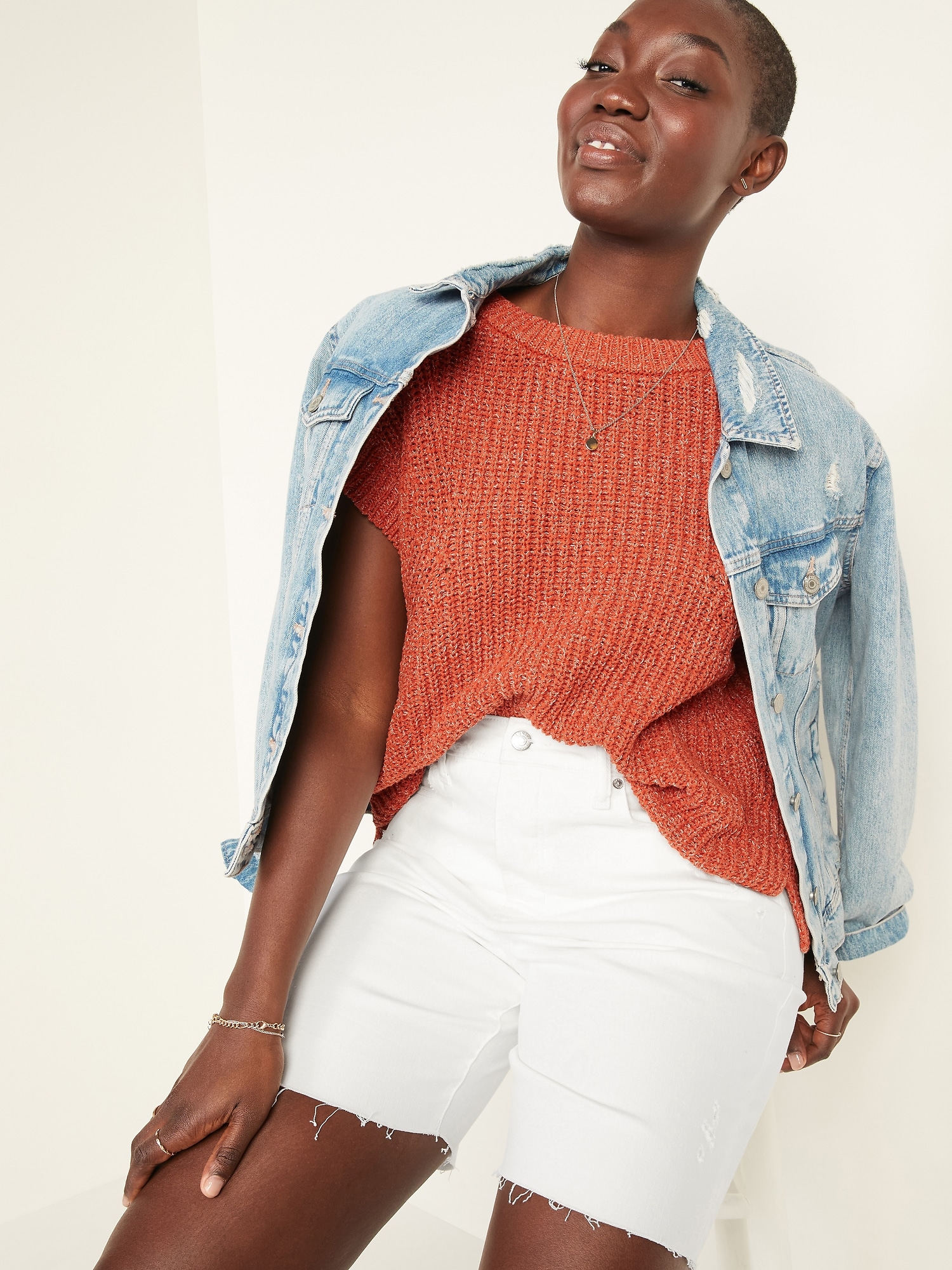 Extra HighWaisted SkyHi ButtonFly White CutOff Jean Shorts 7