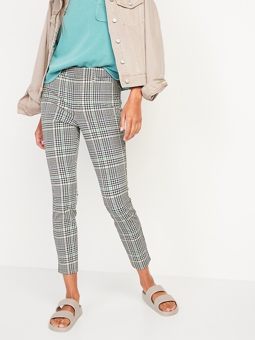 Image number 5 showing, High-Waisted Printed Pixie Skinny Ankle Pants