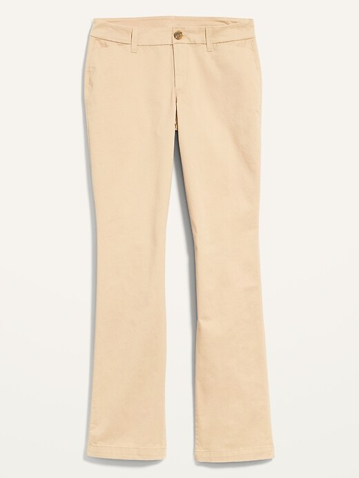 Image number 4 showing, Mid-Rise Boot-Cut Khakis for Women