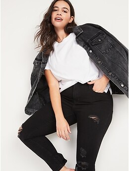 Old navy black ripped on sale jeans