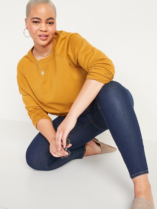 Image number 3 showing, High-Waisted Dark-Wash Super Skinny Ankle Jeans for Women