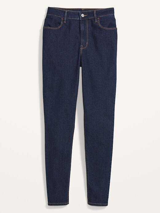 Image number 4 showing, High-Waisted Dark-Wash Super Skinny Ankle Jeans for Women