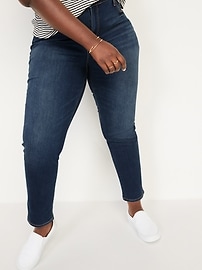 High-Waisted Power Slim Straight Jeans 