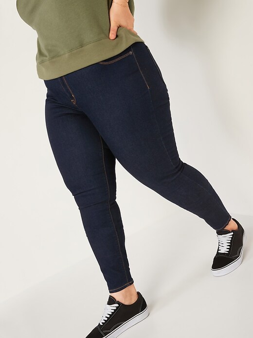 Image number 7 showing, Mid-Rise Rockstar Super-Skinny Jeans for Women