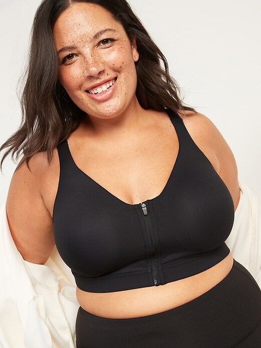 Image number 7 showing, High-Support PowerSoft Zip-Front Sports Bra 32C-42C