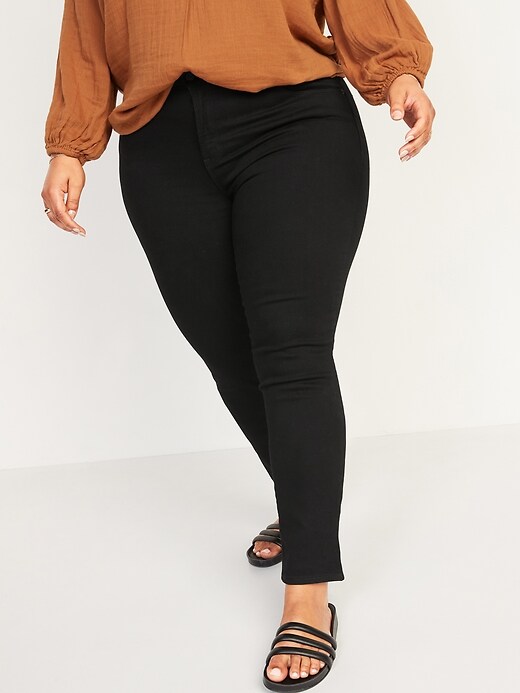Image number 7 showing, Mid-Rise Pop Icon Skinny Black Jeans for Women