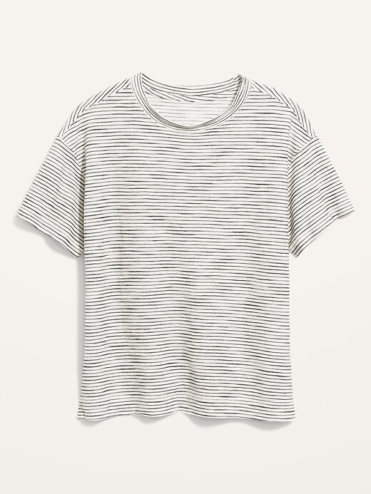 Image number 4 showing, Loose Vintage Textured-Stripe T-Shirt