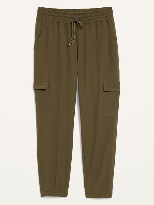 Image number 4 showing, High-Waisted StretchTech Cargo Jogger Pants for Women
