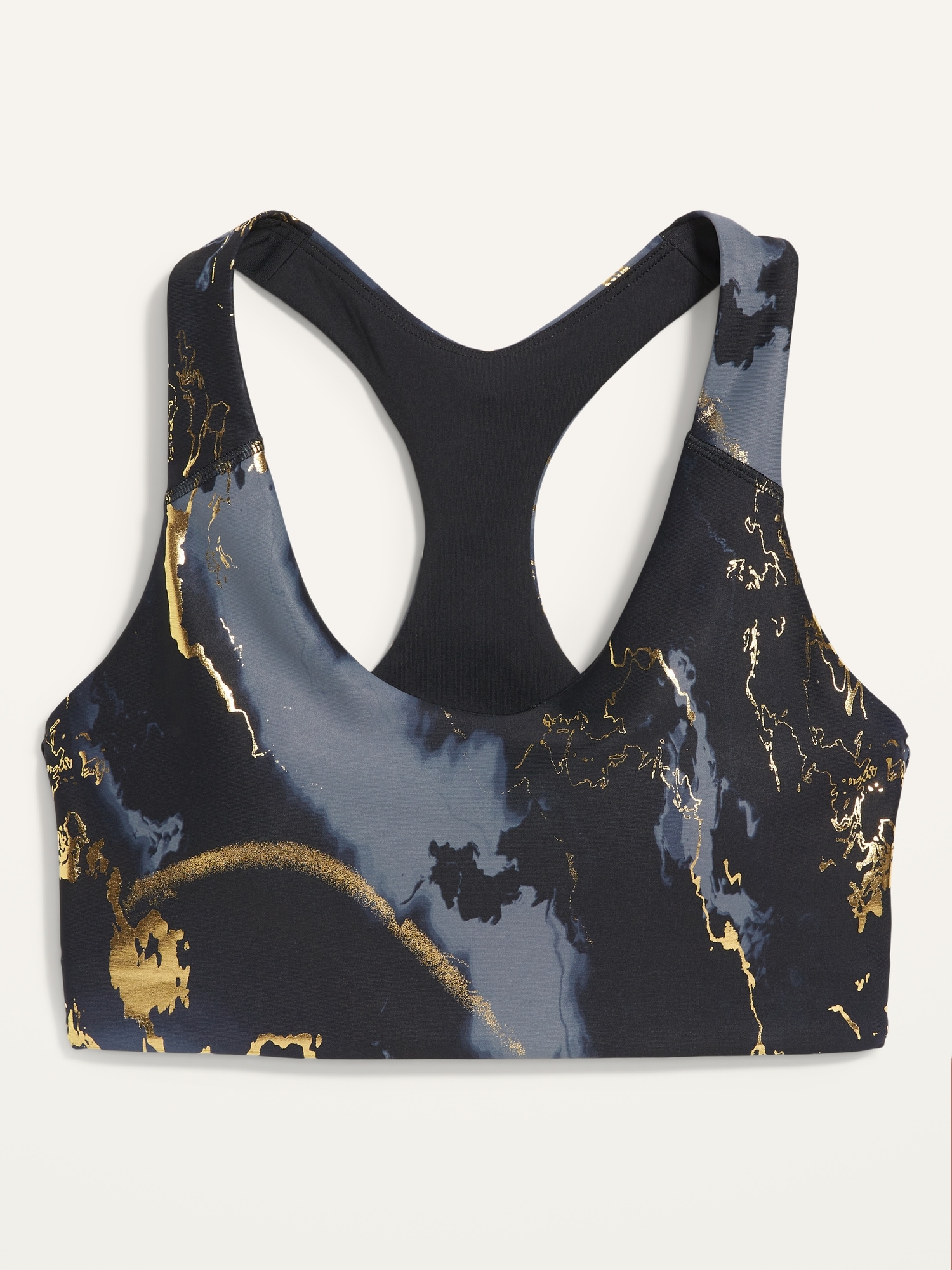 Buy NYKD Stylish Medium-Impact Everday Sports Bra for Women, Soft Fabric,  Removable Cookies, Racer Back - Sports Bra, NYK082, Scatter Navy Print, L,  1N at
