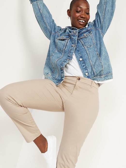 Image number 3 showing, Mid-Rise Skinny Everyday Khakis for Women