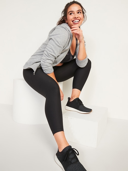 Image number 3 showing, High-Waisted PowerSoft 7/8-Length Side-Pocket Leggings For Women