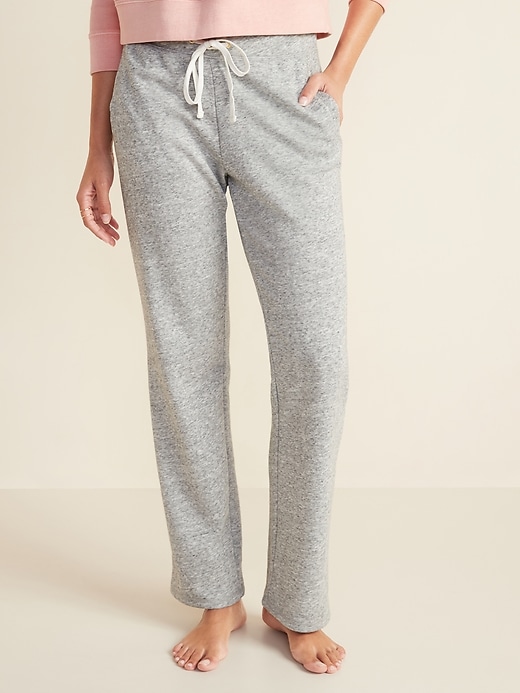 View large product image 2 of 3. French Terry Straight-Leg Sweatpants for Women