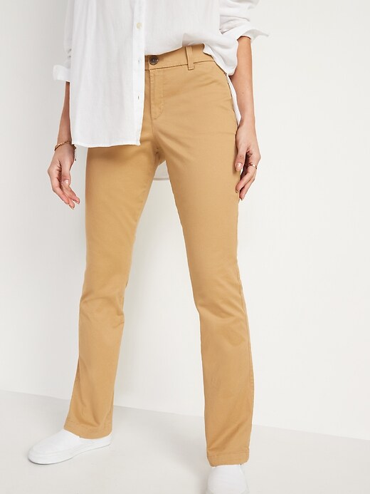 MidRise BootCut Khakis for Women Old Navy