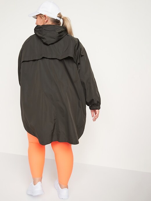Image number 8 showing, Water-Resistant Long Hooded Utility Anorak Jacket