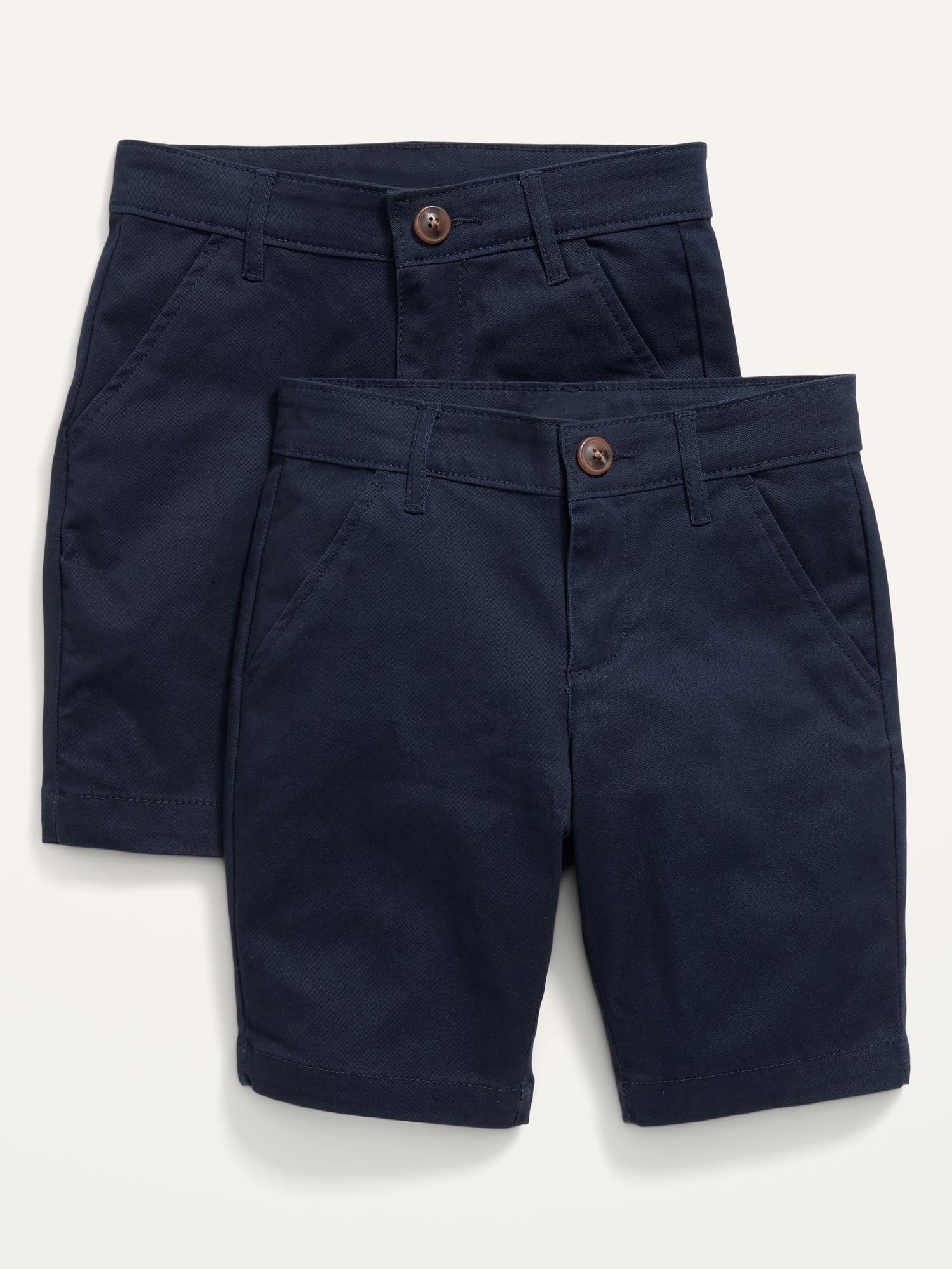 Old Navy School Uniform Twill Bermuda Shorts 2-Pack for Girls blue. 1
