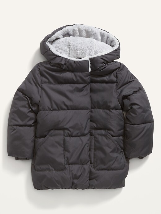 View large product image 1 of 2. Unisex Hooded Long Frost-Free Puffer Jacket for Toddler
