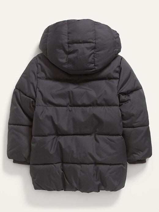 View large product image 2 of 2. Unisex Hooded Long Frost-Free Puffer Jacket for Toddler