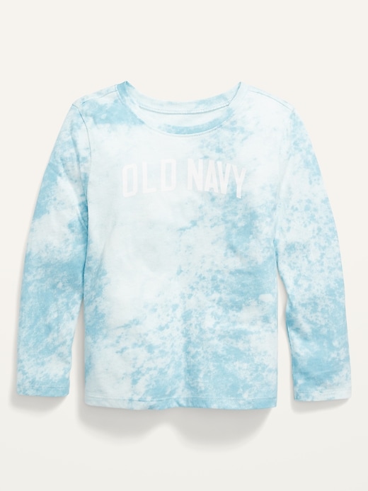 View large product image 1 of 2. Unisex Long-Sleeve Logo-Graphic Tie-Dye T-Shirt for Toddler