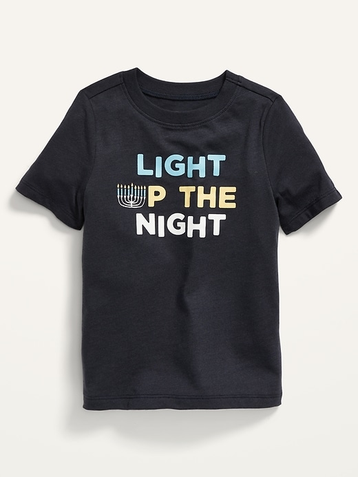 View large product image 1 of 2. Unisex Hanukkah-Graphic Short-Sleeve T-Shirt for Toddler