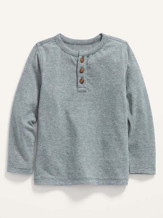 View large product image 1 of 2. Unisex Long-Sleeve Henley T-Shirt for Toddler