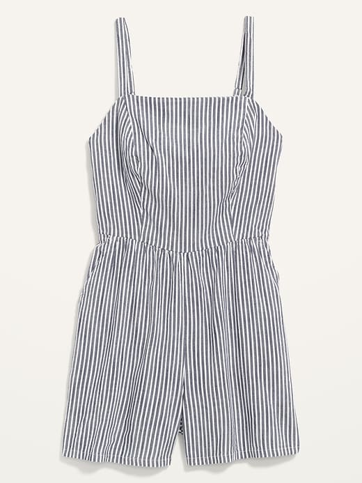 Image number 4 showing, Striped Cami Romper for Women --3.5-inch inseam