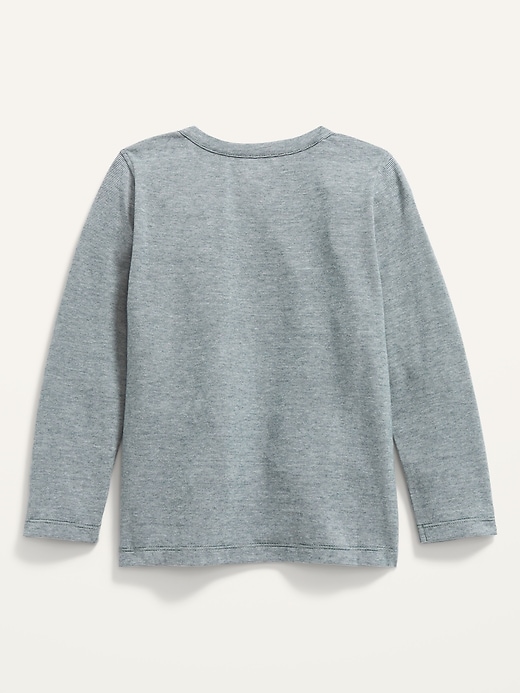 View large product image 2 of 2. Unisex Long-Sleeve Henley T-Shirt for Toddler