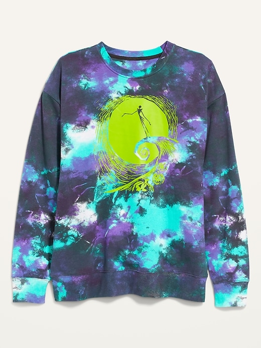 View large product image 2 of 2. Disney&#169 The Nightmare Before Christmas Gender-Neutral Tie-Dye Sweatshirt for Adults