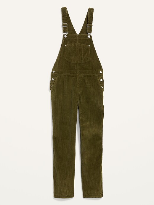Image number 4 showing, Slouchy Straight Button-Fly Corduroy Workwear Overalls