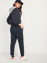 Extra High-Waisted Quilted Jogger Sweatpants